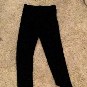Cotton pants, black, h&m